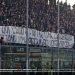 Striscione contro la squadra curva sud cremo perugia