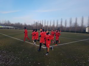 Strizzolo in allenamento con la Cremonese