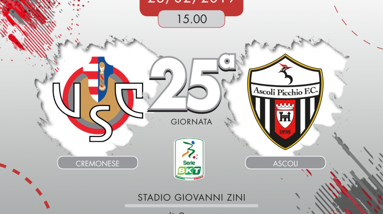 Cremonese-Ascoli 0-1, tabellino e cronaca