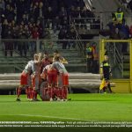 Esultanza gruppo cremo verona al gol di Mogos