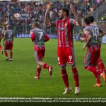 Esultanza Strizzolo al secondo gol cremo lecce