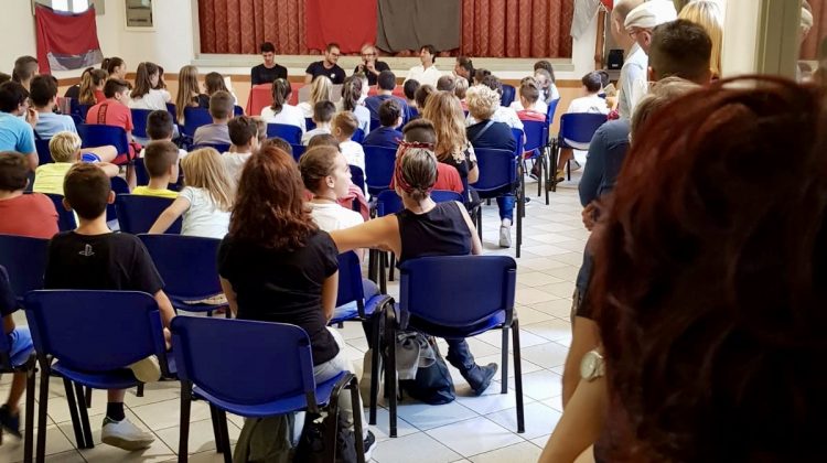 Cremo, lezione di Rastelli, Ravaglia e Ravanelli ai bambini di Corte de’ Frati