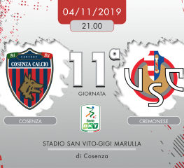 Cosenza-Cremonese 2-0, tabellino e cronaca