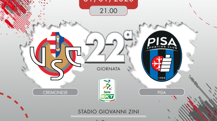 Cremonese-Pisa 3-4, tabellino e cronaca
