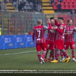 attacco cremonese trapani squadra esultanza gruppo serie b
