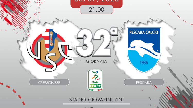 Cremonese-Pescara 1-0, tabellino e cronaca