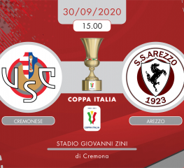 Cremonese-Arezzo 4-0, tabellino e cronaca