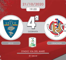 Lecce-Cremonese 2-2, tabellino e cronaca