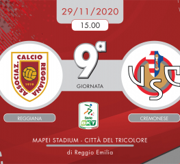 Reggiana-Cremonese 1-1, tabellino e cronaca