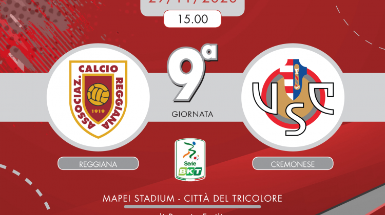 Reggiana-Cremonese 1-1, tabellino e cronaca