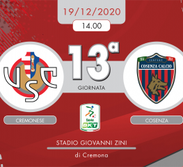 Cremonese-Cosenza 1-0, tabellino e cronaca