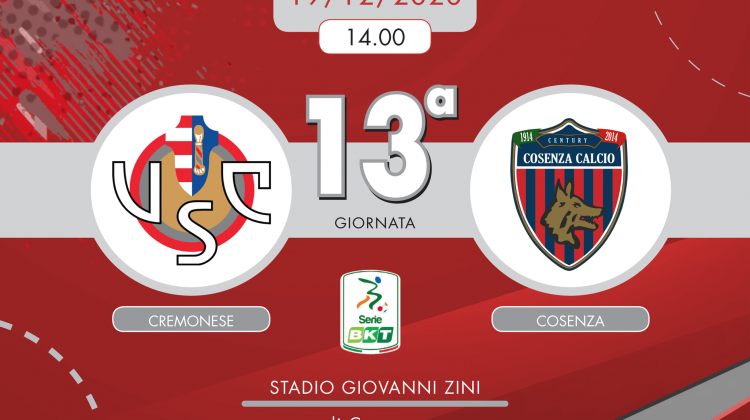 Cremonese-Cosenza 1-0, tabellino e cronaca