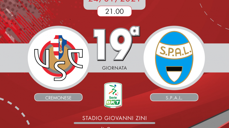 Cremonese-Spal 1-1, tabellino e cronaca