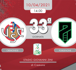 Cremonese-Pordenone 2-1, tabellino e cronaca