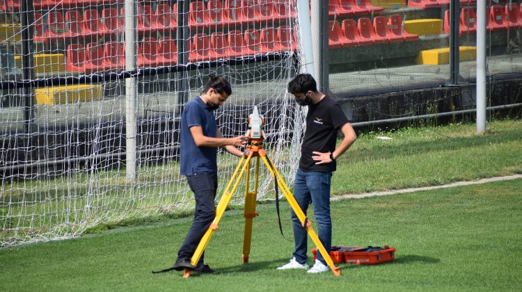 Stadio Zini, sopralluogo per la Goal Line Camera