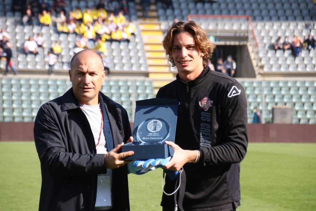 Cremo, Carnesecchi premiato miglior portiere della B 2020-21