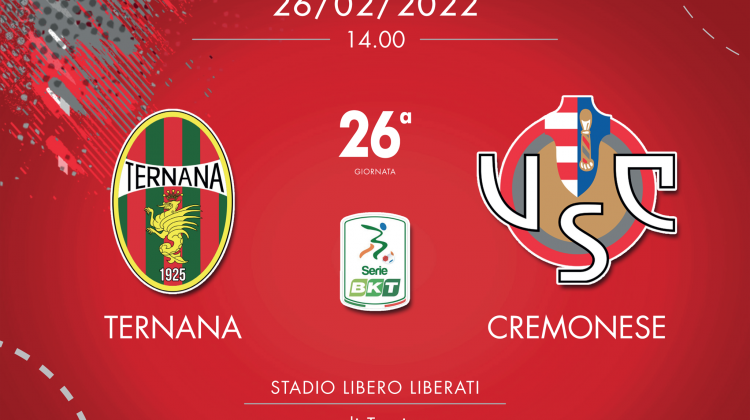 Ternana-Cremonese 1-2, tabellino e cronaca