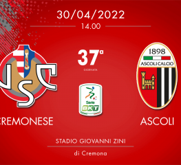Cremonese-Ascoli 0-1, tabellino e cronaca