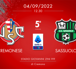 Cremonese-Sassuolo 0-0, tabellino e cronaca