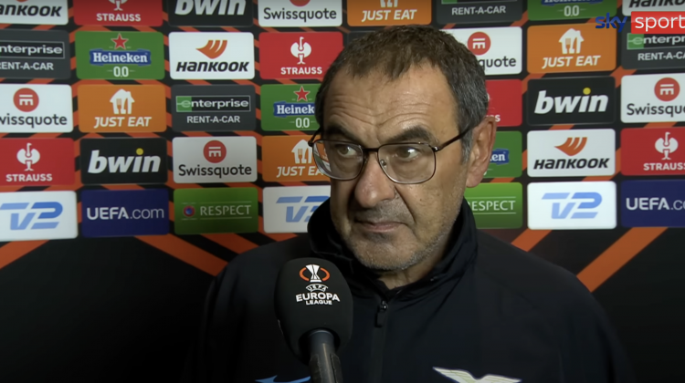 Lazio, Sarri: «Ci siamo fatti gol da soli»