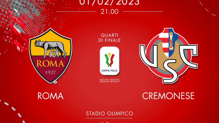 Roma-Cremonese 1-2, tabellino e cronaca