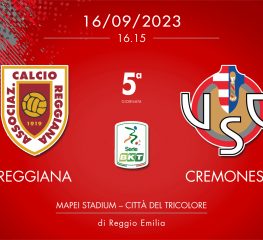 Reggiana-Cremonese 2-2, tabellino e cronaca