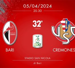 Bari-Cremonese 1-2, tabellino e cronaca