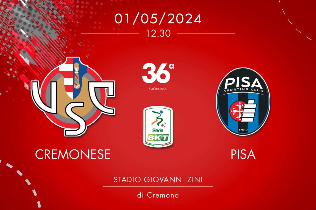 Cremonese-Pisa 2-1, tabellino e cronaca