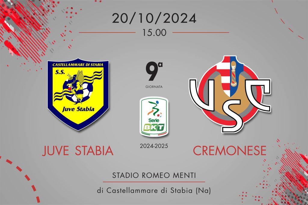 Juve Stabia-Cremonese 1-2, tabellino e cronaca
