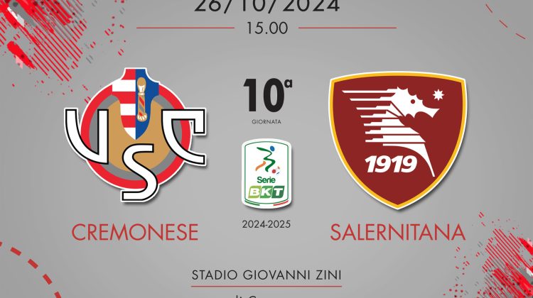Cremonese-Salernitana 2-1, tabellino e cronaca