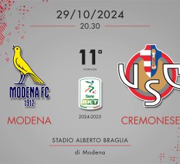 Modena-Cremonese 2-2, tabellino e cronaca
