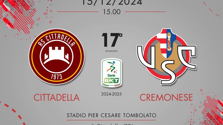 Cittadella-Cremonese 0-0, tabellino e cronaca