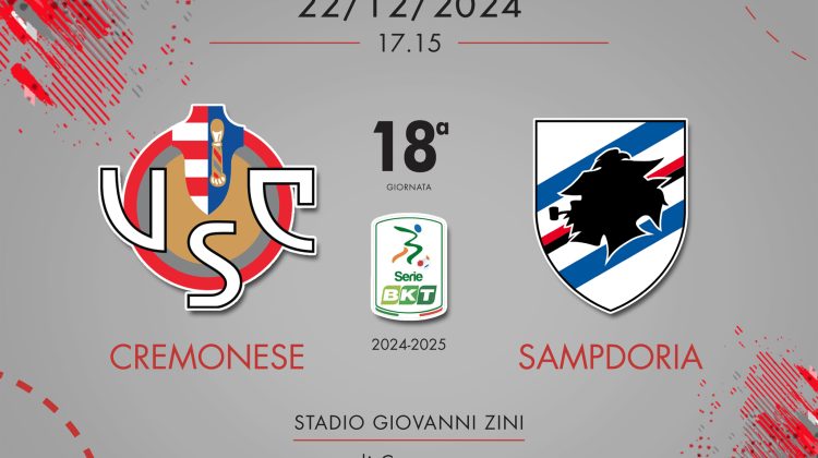 Cremonese-Sampdoria 1-1, tabellino e cronaca