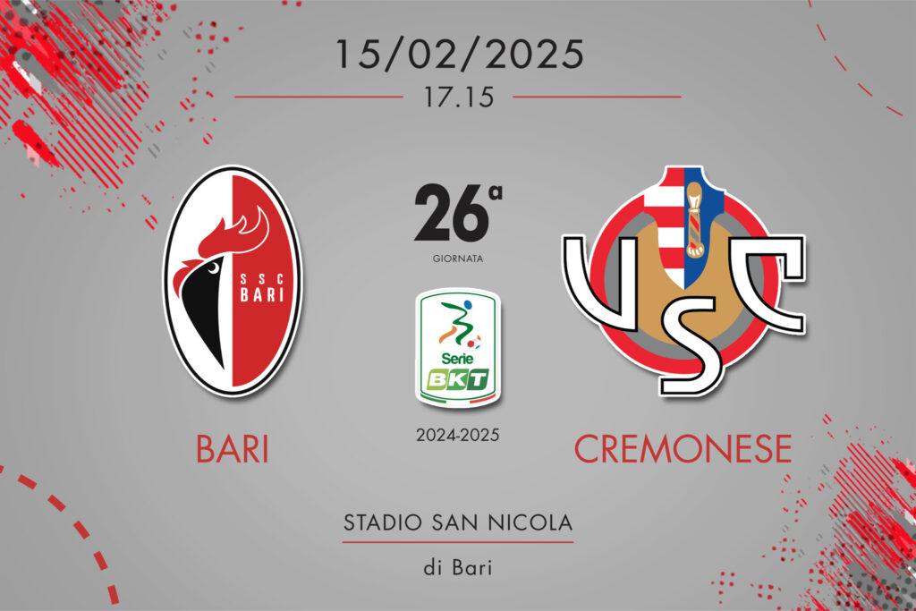 Bari-Cremonese 1-1, tabellino e cronaca