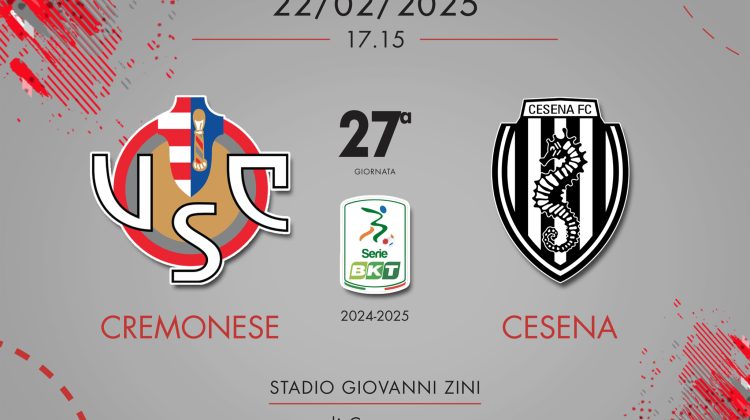Cremonese-Cesena 1-2, tabellino e cronaca