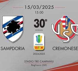 Cremonese Primavera, peccato: con la Sampdoria è solo 2-2