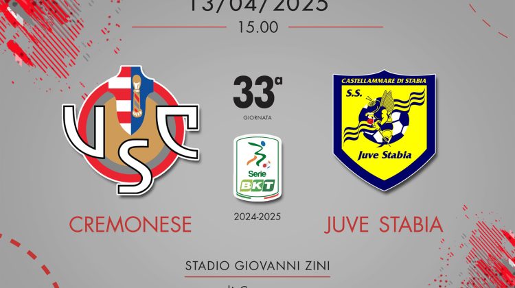 Cremonese-Juve Stabia 1-1, tabellino e cronaca