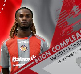 Tanti auguri a Warren Bondo, centrocampista grigiorosso