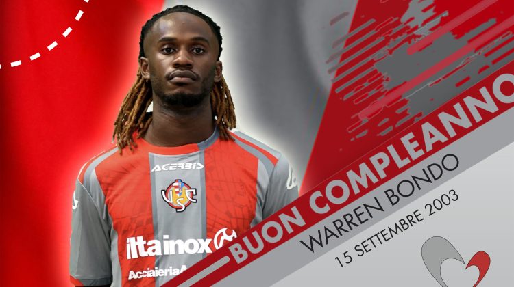 Tanti auguri a Warren Bondo, centrocampista grigiorosso