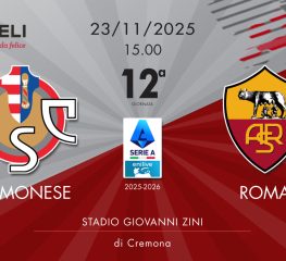 Cremonese-Roma 1-3, tabellino e cronaca