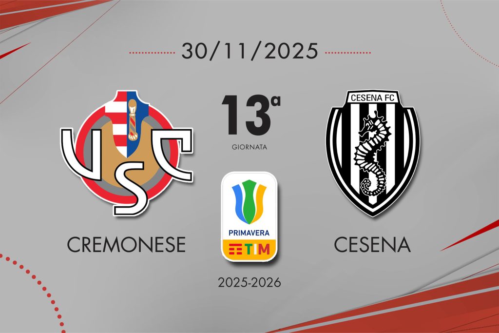 Cremonese Primavera, 2-2 Cesena al 94′. Ancora nessuna vittoria in casa