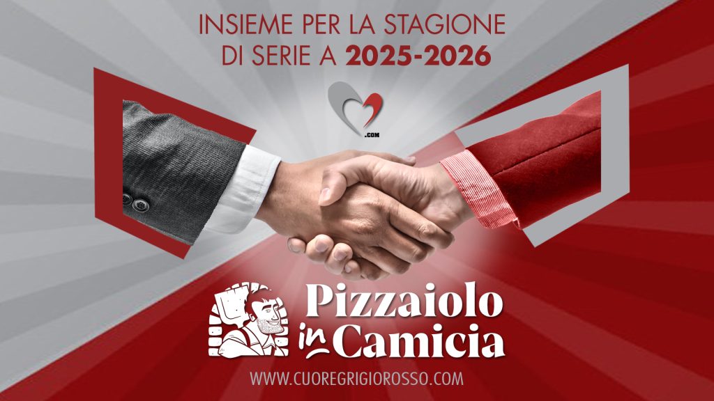 Anche Pizzaiolo in Camicia con Cuore Grigiorosso per la Serie A 2025-2026