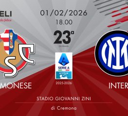 Cremonese-Inter 0-2, tabellino e cronaca