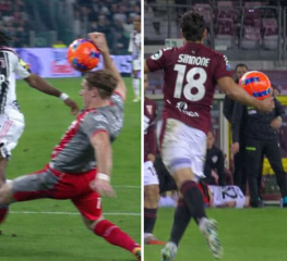 Cremonese ancora penalizzata a Torino: episodi uguali, decisioni diverse