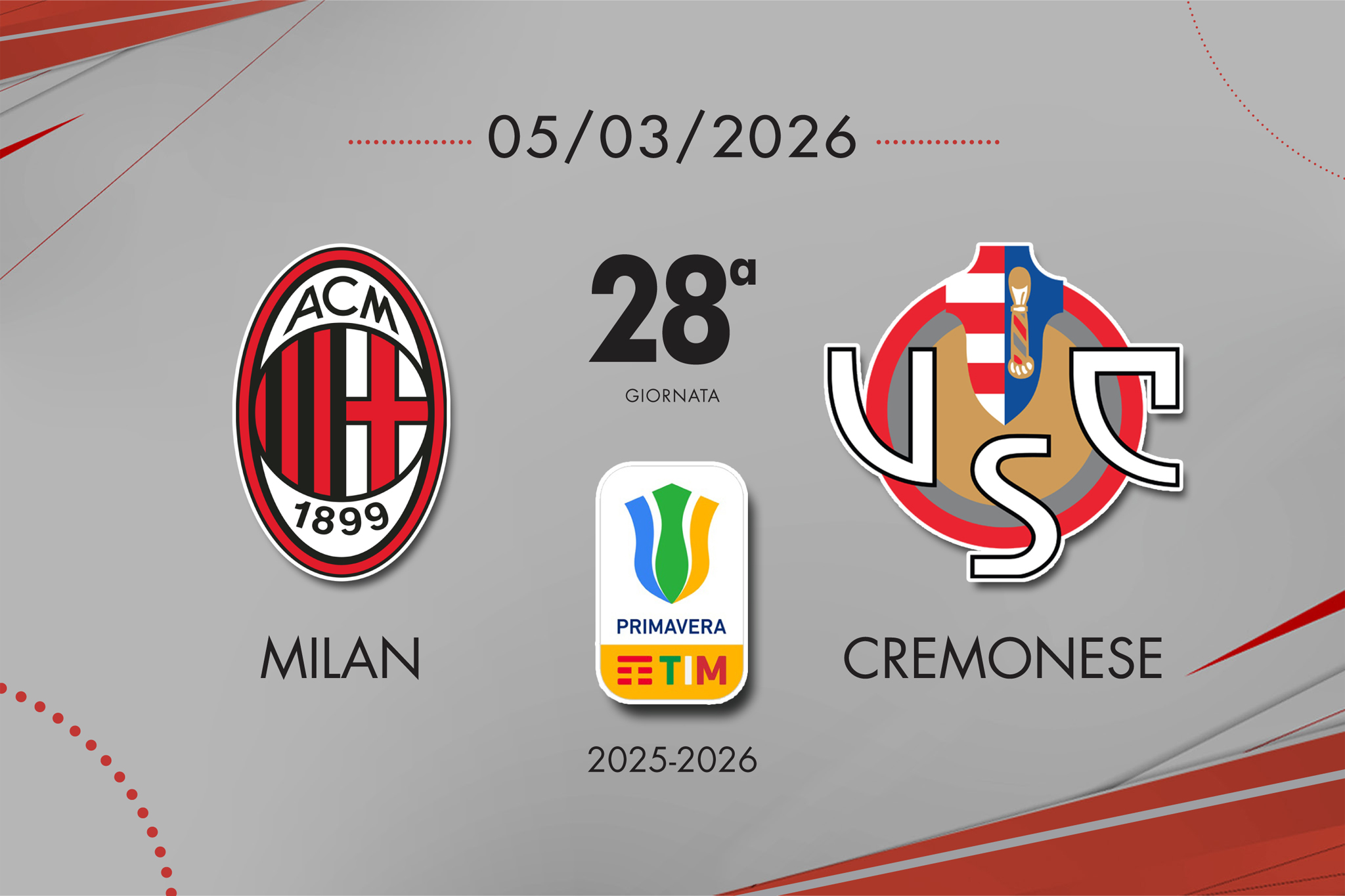 Cremonese Primavera, grande vittoria 2-0 sul Milan